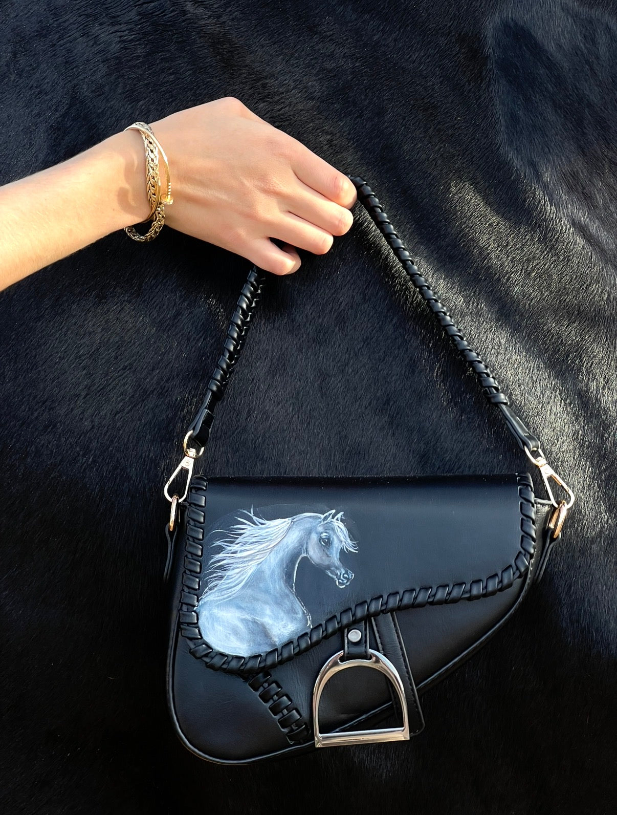 Customized Saddle Purse
